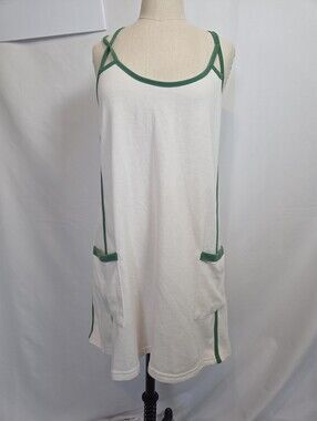 Sleeveless Piped Mini Dress Terry Cloth